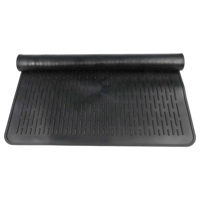 Black Silicone Dish Drying Mat Silicone Stove Top Protector Cooktop Cover Foldable Mat Moisture-Resistant Design