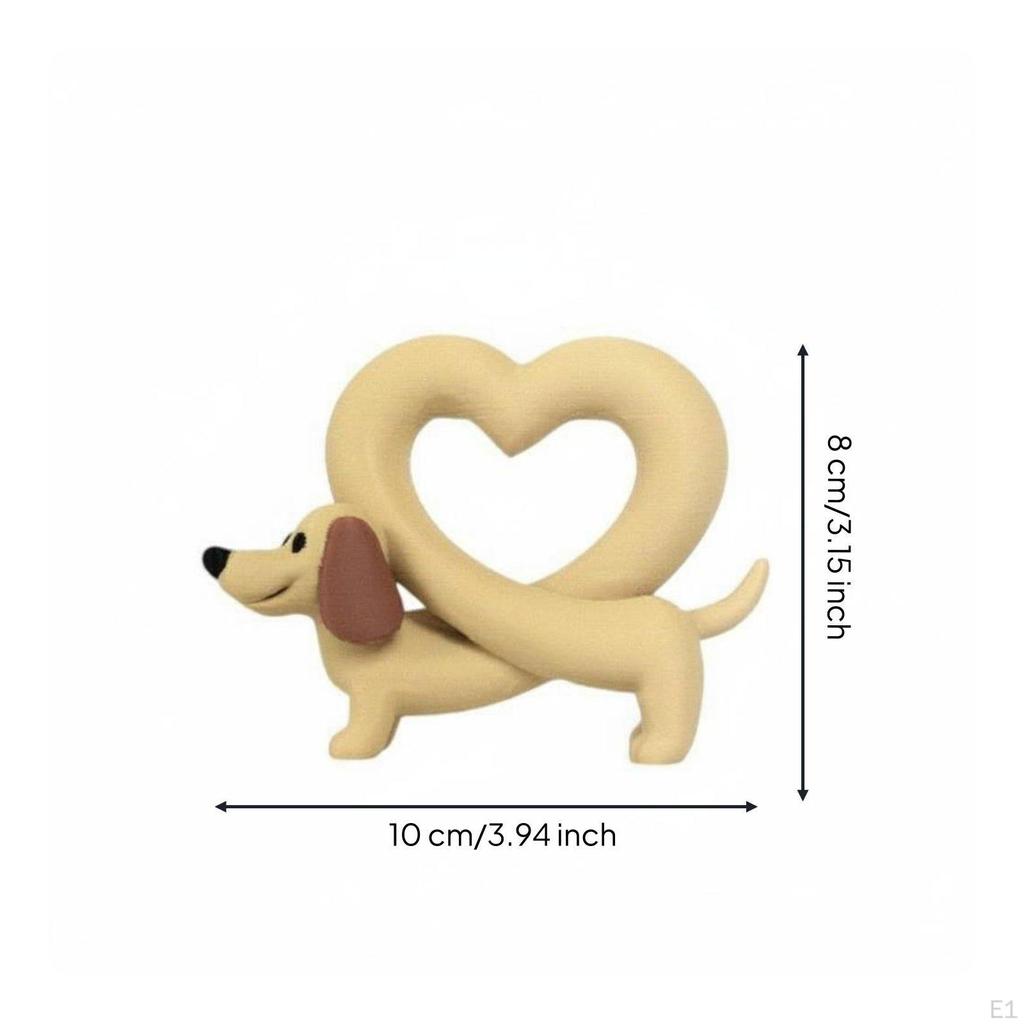Liebevolle Hunde statue Kreatives Geschenk Dackel Figur Neuartiges Design Schreibtisch Dekoration