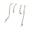 Creative Color Series Gravel Glasses Rope Ins Women's Anti-lost Pearl + Crystal Neck Glasses Chain Glasses Rope