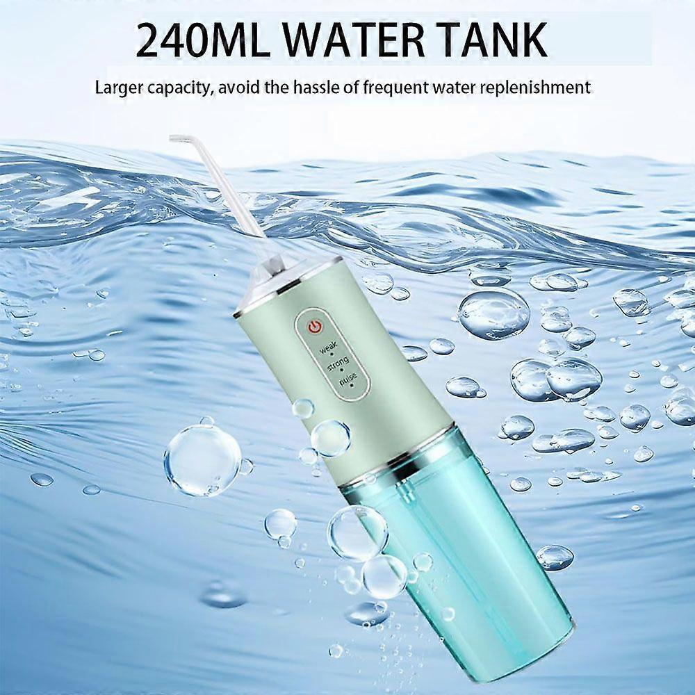 Oral Irrigator Usb Rechargeable Water Flosser Portable Dental Water Jet 240ml Water Tank Teeth Cleaner