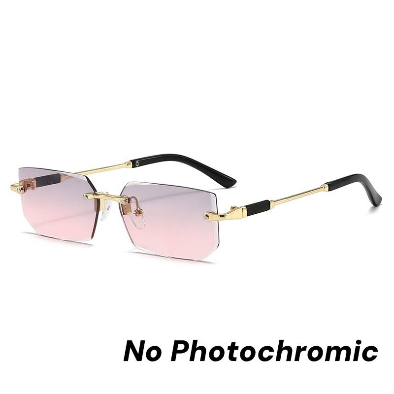 New Frameless Fashionable Sunglasses Personality UV400 Protection Outdoor Travel Street Photography Unisex Shades Glasses