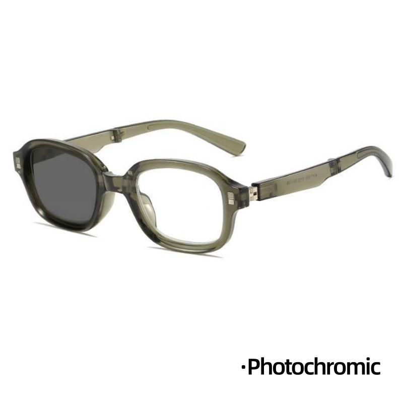 High Quality Lady Full Frame Presbyopia Glasses Outdoor Photochromic Progressive Multifocal Eyeglasses Men Blue Light Blocking Eyewear To+4.0