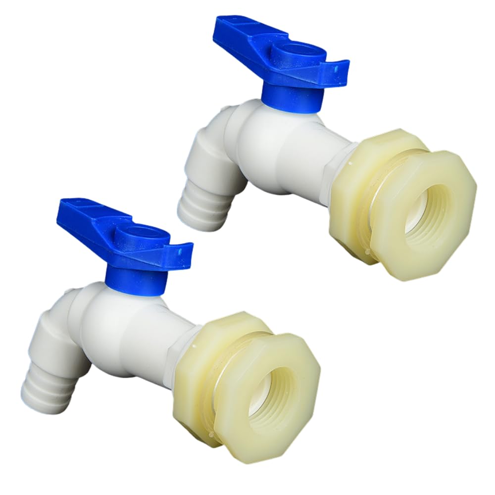 

ideamall Faucet Kit for Rainwater Tank, Lorry Tank, Nipple, Polyester Faucet, Valve (2)