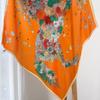 Women 100 Percent Mulberry Silk Multifunctional Square Neck Scarf For Spring Summer