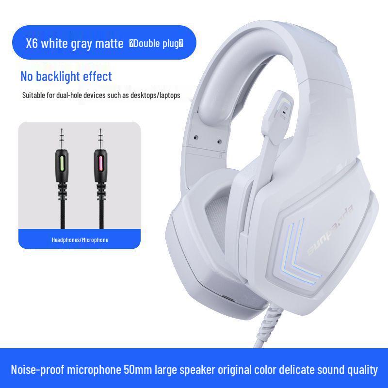 Gaming USB Headphones: Noise-Cancelling with Cool Lighting Effects for PC & Laptop