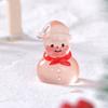 Cartoon Mini Snowman Ornament Glow in Dark Luminous Snowman Statue  Micro Landscape Ornaments