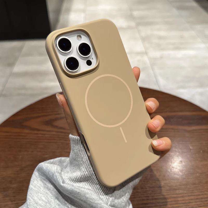 Liquid Silicone Magnetic Suction Suitable for IPhone16PROMAX Mobile Phone Case Apple 15 Strong Magnetic Thin Ring 14 Soft Protective Cover