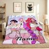 Custom Name K-Pop Hunters Flannel Blanket Throw Blanket Soft Warm Sofa Bed Home Decor Unique Gift