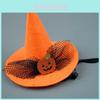 Halloweenský klobouk čarodějnice pro mazlíčky s kreativním designem pro psy a kočky Sváteční kostým Dekorace