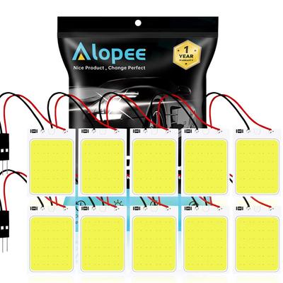 Confezione da 10 Luce LED COB 24-SMD Bianca 300 Lumen DC per Auto Interno Auto