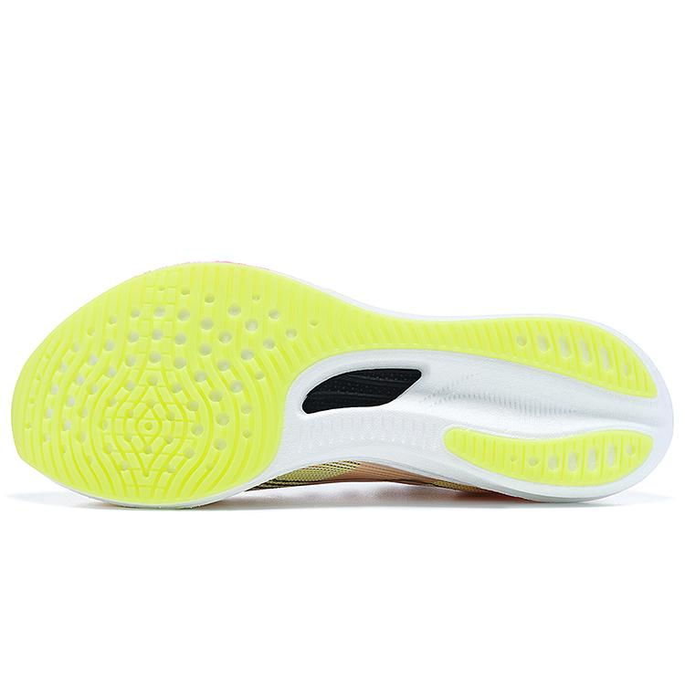 Li Ning Feidian 3 Challenger Tissu Antidérapant Et Respirant Bas Top Chaussures de Course Marathon Hommes Rose Blanc ARMT037-1