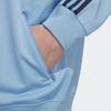 Adidas Originals Trefoil Stripe Logo Print Stand Collar Zip-Up Long Sleeve Jacket Unisex Outerwear Light-Blue IK9150