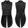 2025 Gothic Medieval Men's Vest and Waistcoat Set for Spring/Autumn - European & American Style Stage Costume