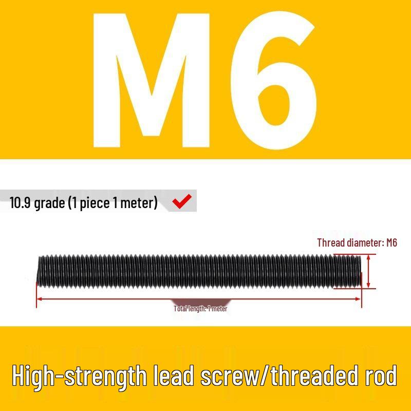 High-Strength Full Thread Screws and Rods: 8.8, 10.9, 12.9 Grade