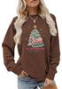 Christmas Letter Fun Print Casual Round Neck Hoodie