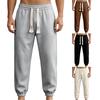 Herren Freizeit-Jogginghose in Farbe mit elastischem Bund und Bündchen an den Knöcheln, verkürzte Sweatpants für den Alltag