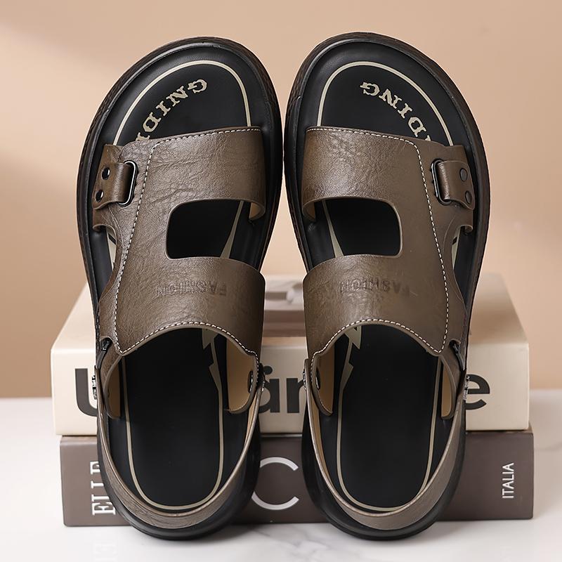 Fashion Sandals Summer Men's Casusal Outdoor Dual-purpose Slippers Breathable Anti Slip Waterproof Soft Sole Beach Shoes Driving Sandals