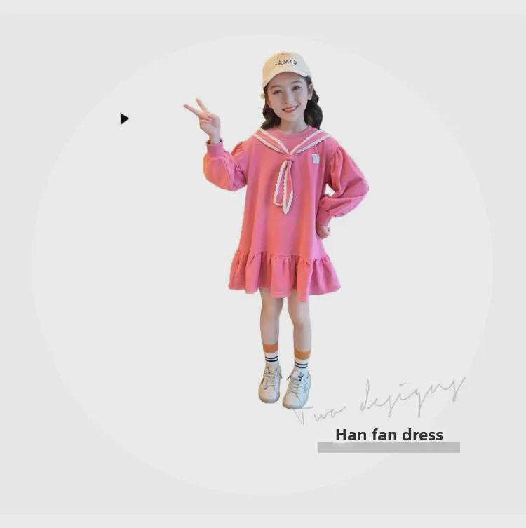 Rochie elegantă cu mânecă lungă pentru fete, model 2024, pentru primăvară și toamnă