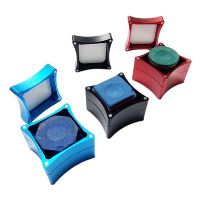 Magnetic Pool Cue Chalk Holder 3 Sections Aluminum Alloy Portable Square Snooker Chalk Box Carrier Case Billiard Accessories
