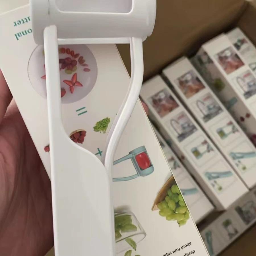 

Ручная нарезка винограда, вишни, клубники, помидоров, фруктовый салат, разделитель, кухонные инструменты для DIY, многофункциональные аксессуары белый