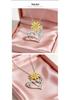 Sunflower Heart-Shaped Zircon Necklace - Women's Spring 2026 Light Luxury Jewelry
