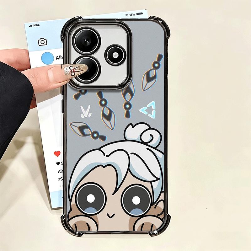 V-Valorant Cute Catoon Plating Phone Case For Xiaomi Poco X5 X6 X7 X8 Pro Max F8 Ultra F7 M8 M7 M5S Redmi 15C 15 14C 13C 13 X3 1