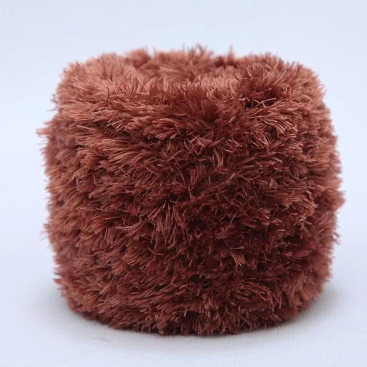 200g 3 Strands Crystal Fleece Coral Poke Embroidery Thread Towel DIY Knitting Material Bag Hand Sewn Mesh Bag Yarn Crocheting