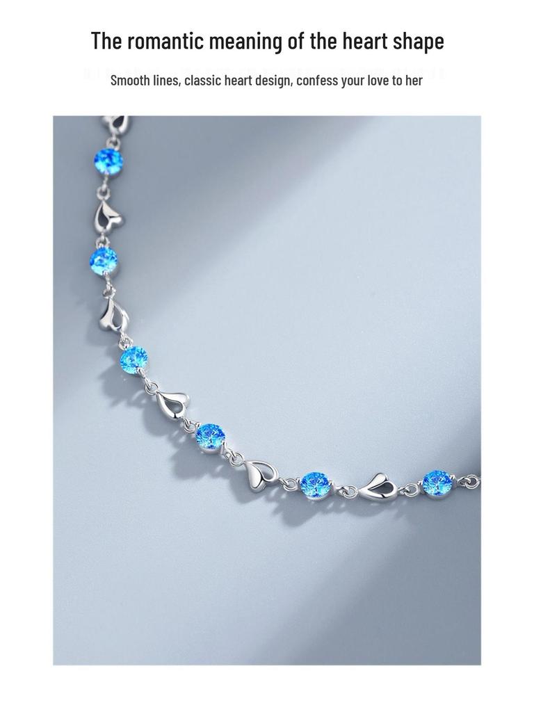 Ocean Heart Women's Bracelet - Luxurious, Simple Design, Sweet & Fresh Gift for Girlfriends