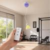 8pcs Height Adjustable Badminton Rebound Trainer Snap Button Badminton Training Aid  Home Practice