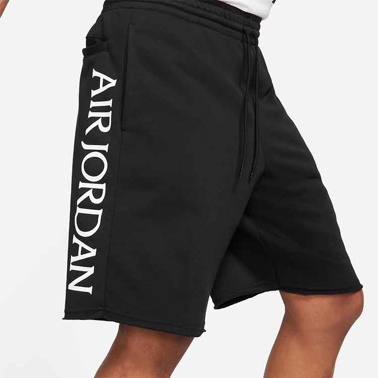 Jordan Jumpman Logo Fleecegefütterte Strick-Basketballshorts Herren Unterteile Schwarz DH9509-010