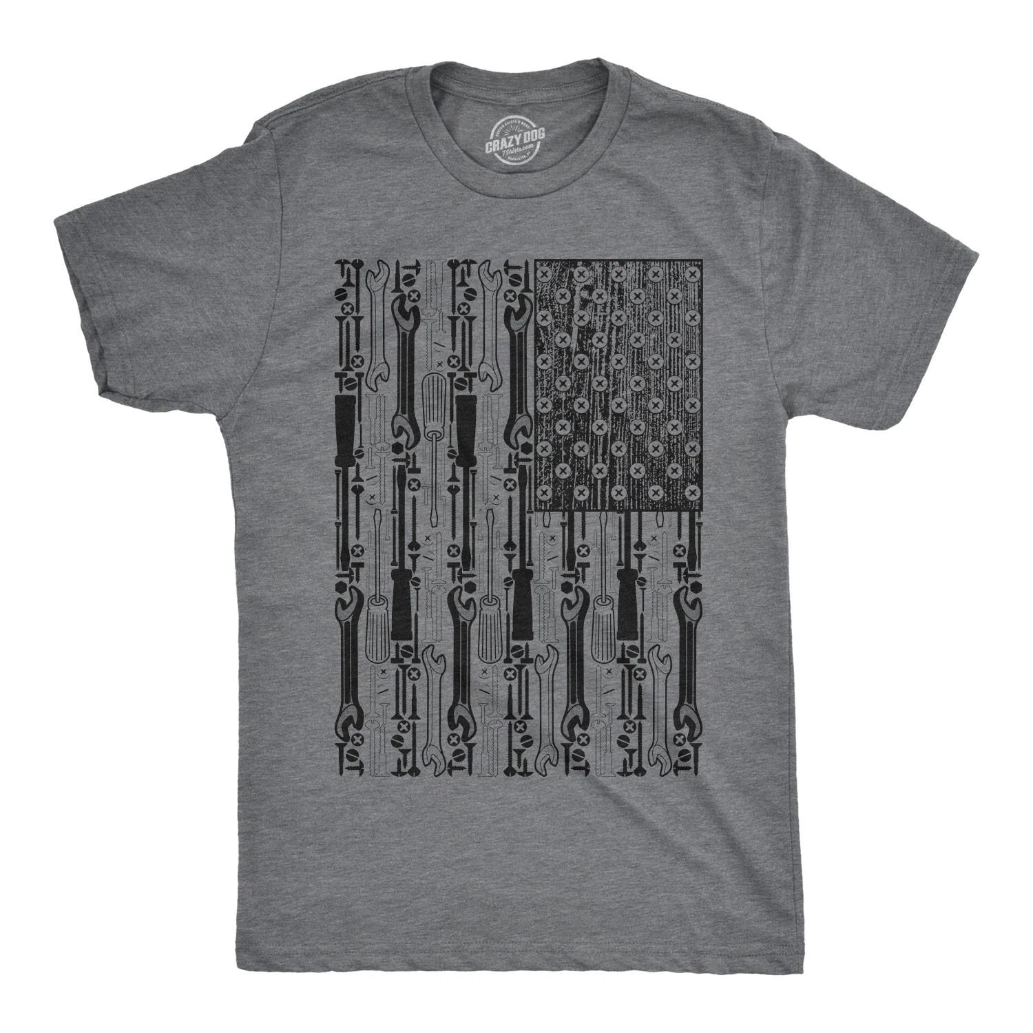 Mens American Flag Tools USA Merica Dad Gift T Shirt Handyman Funny Car Lover XXXXL