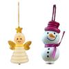 Yousheng DIY Button Christmas Ornament Kit Stacked Colorful Buttons Christmas Snowman/Santa/Angel/Tree Craft Making Set for Holiday Decor