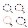 Color Printing Christmas Dwarf Bracelet Elastic Rope Crystal  Flower  Bracelet  Party Favor