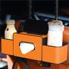 Multifunctional Car Organizer Rear Drainage Holder Storage Hanging Box In Car Bag For Stowing Tidy With Phone Tissue Cup Holder