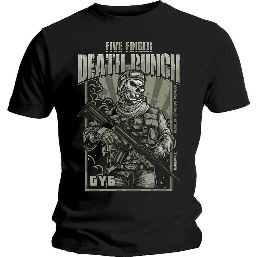 Rock Off Five Finger Death Punch War Soldier T-Shirt XL Black S