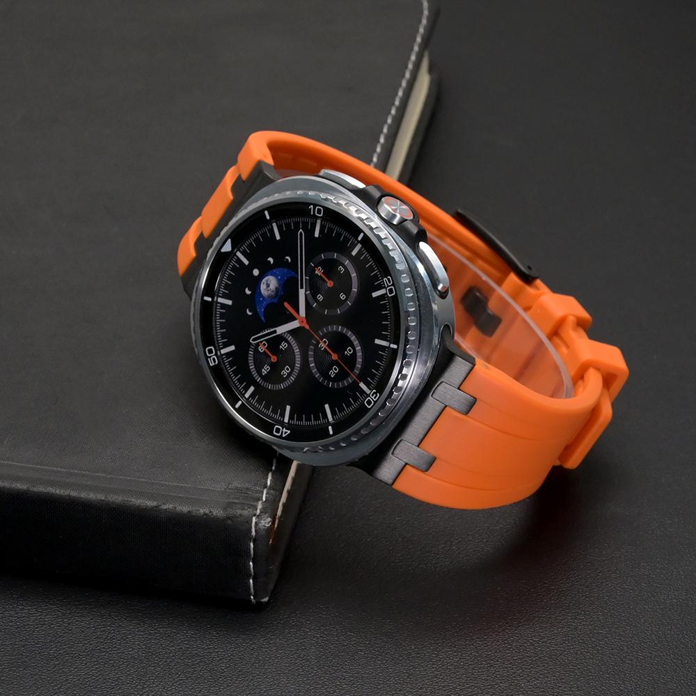 Men Sports Rubber Strap for Samsung Galaxy Watch 8 40mm 44mm 8 Classic 46mm Outdoors Wrist Band For Galaxy Watch Ultra 2025 47mm