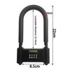 All Metal U-Lock Password Door Lock Secure Password Lock for Electric vehicle Bicycles Anti-Theft Anti-Pry Anti-Cut