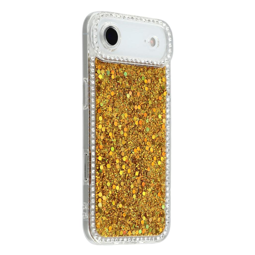 For iPhone 17 Air Case Rhinestone Edge Glitter Epoxy TPU Phone Cover