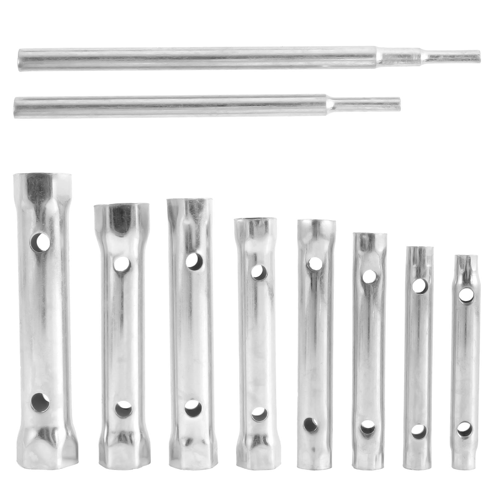 

Double-Ended Tubular Spanner Set Faucet Wrench Pipe Shower Valve Socket Wrench Spanner Carbon Steel Plumber Extended Spark Plug