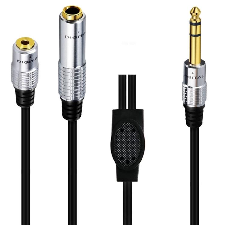 1/4" Male to 1/4" Female+1/8" Female Y Splitter Adapter Audio Cord Replacement