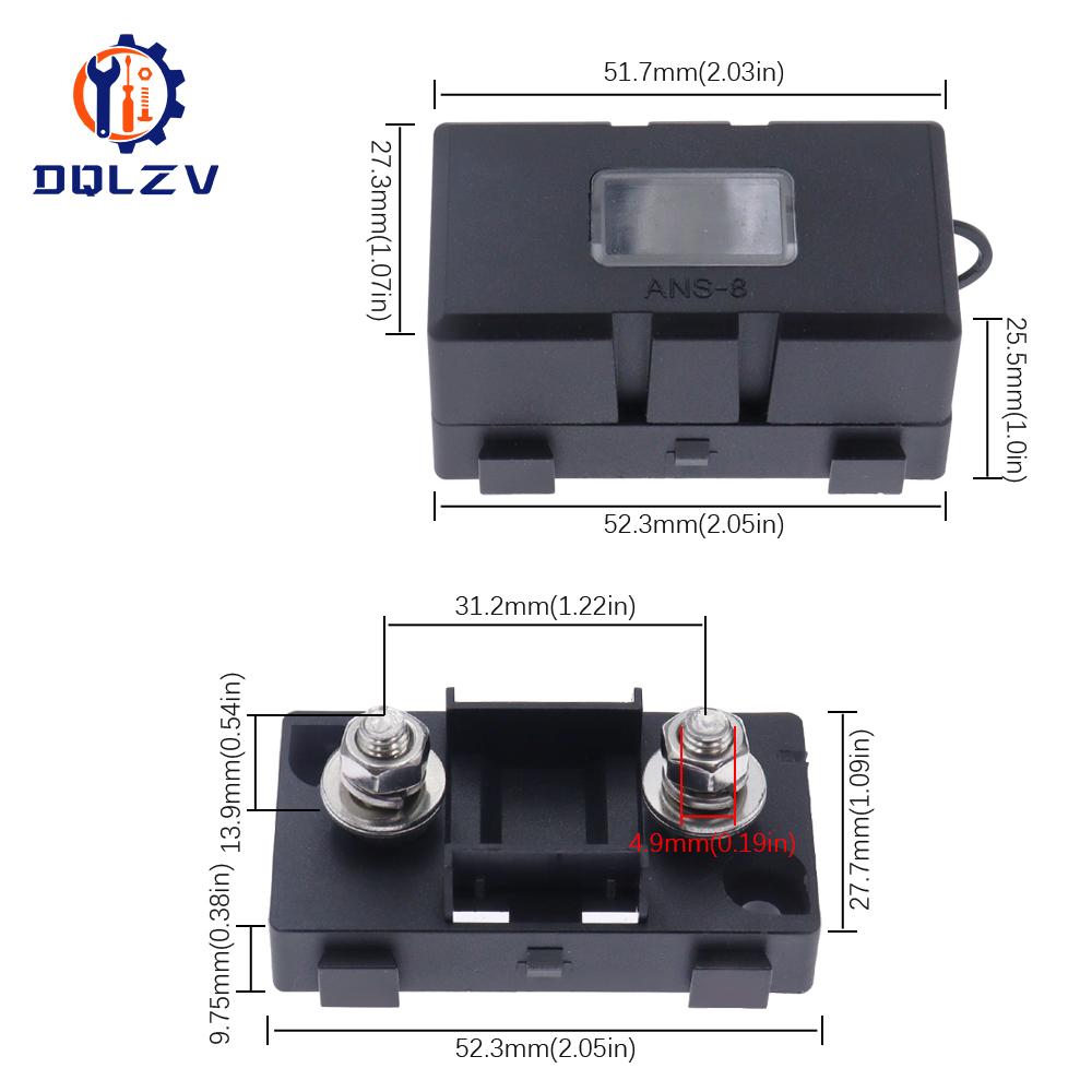 ANS Midi Fuse Holder Unbreakable Base Plastic Auto Replacement Parts for Car RV Forklift 50x25mm