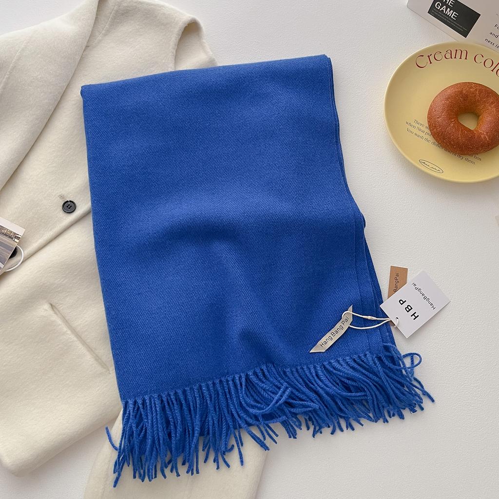 Winter Scarf For Women Cashmere Warm Solid Pashmina Blanket Wraps Female Thick Soft Bufanda Big Tassel Shawl Long Poncho Echarpe