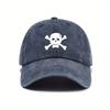 Urban Style Adjustable Baseball Cap with Skull Motif  Woven Polyester Hand WashDry Clean Unisex