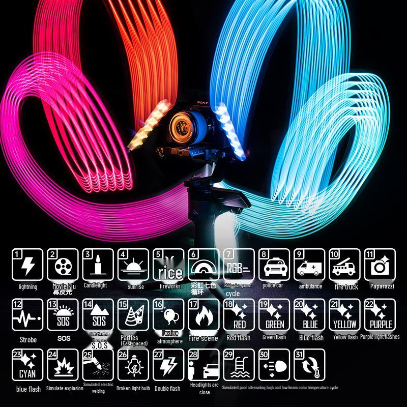 Yongnuo YN120 RGB Portable LED Light - Adjustable Color Temperature for Live Broadcasts and Vlogs