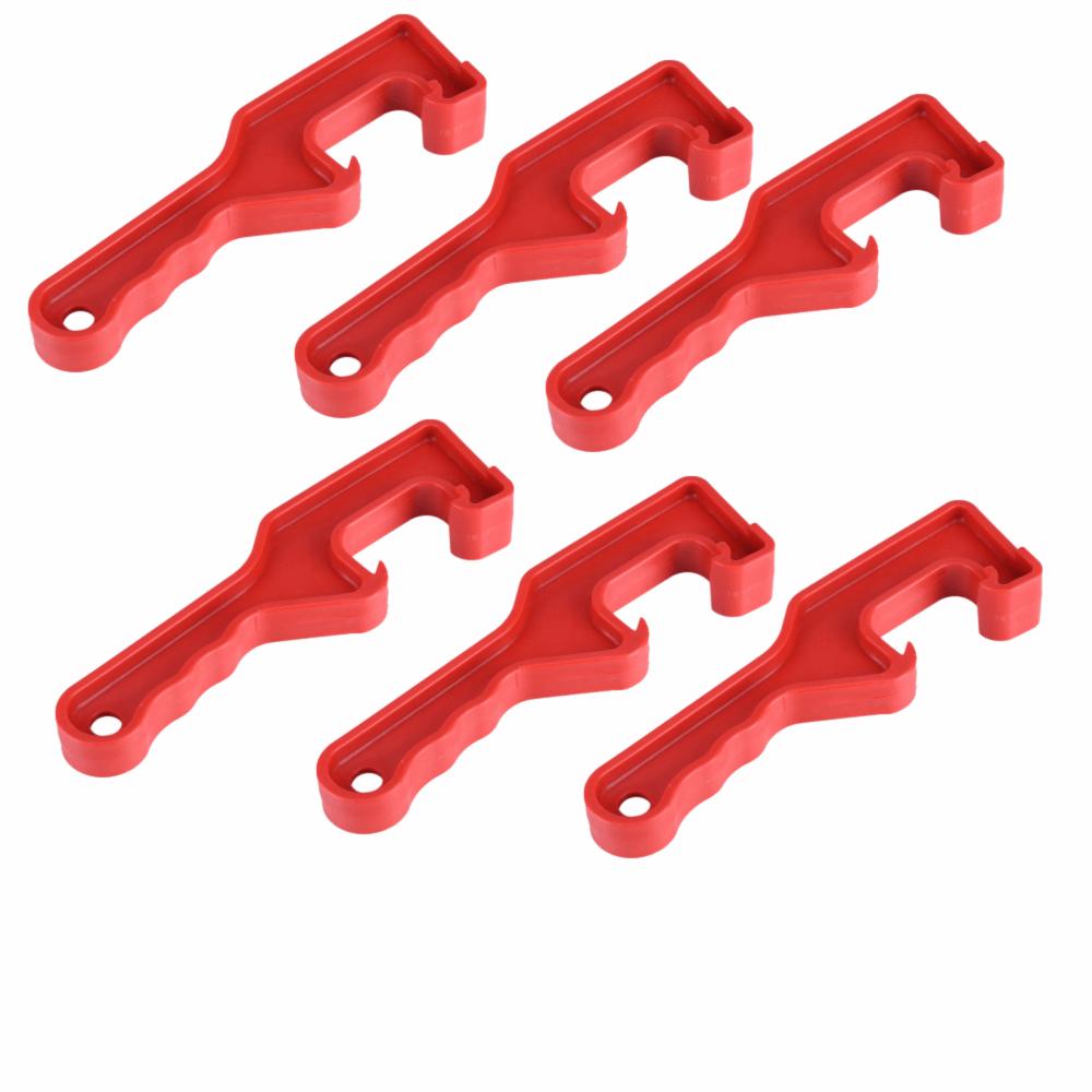 6pcs Effortless Opening Bucket Lid Opener PVC Bung Wrench Universal Paint Can Opener Home