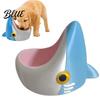 Durable Plastic Pet Bowls Cute Shark Bowl  3D Printed Cat Feeder with Detachable Ergonomic Tilted Neck Protection Inner Anti-slip Base  Fun Food Dish