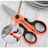 2Pc Stainless Steel Serrated Electrician Shears Multi-Purpose Cutting Fishing Scissors for Cutting Electrical Wire