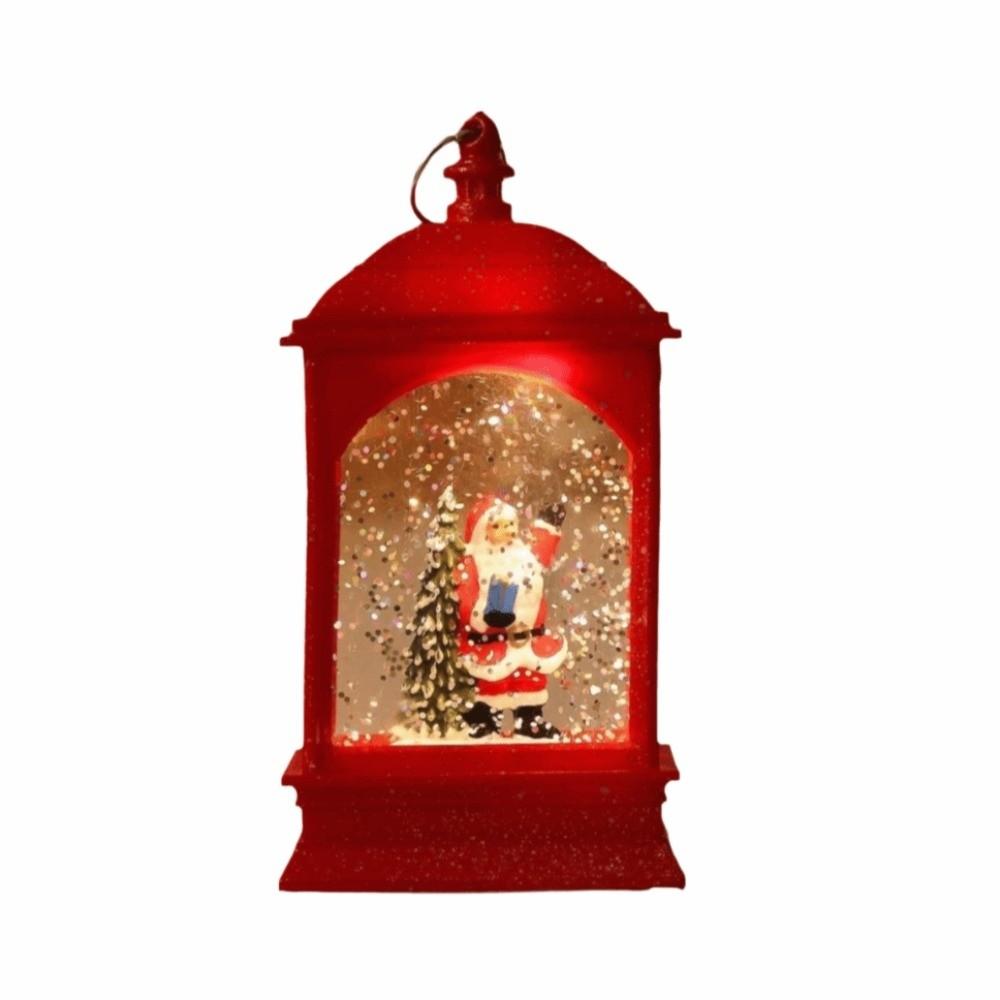 Portable Christmas Ornaments Decorative Glowing Snowflake Lantern Wind Light Interior Decoration
