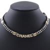 CHANEL Logo COCO Mark Necklace metallic 50g Women Used