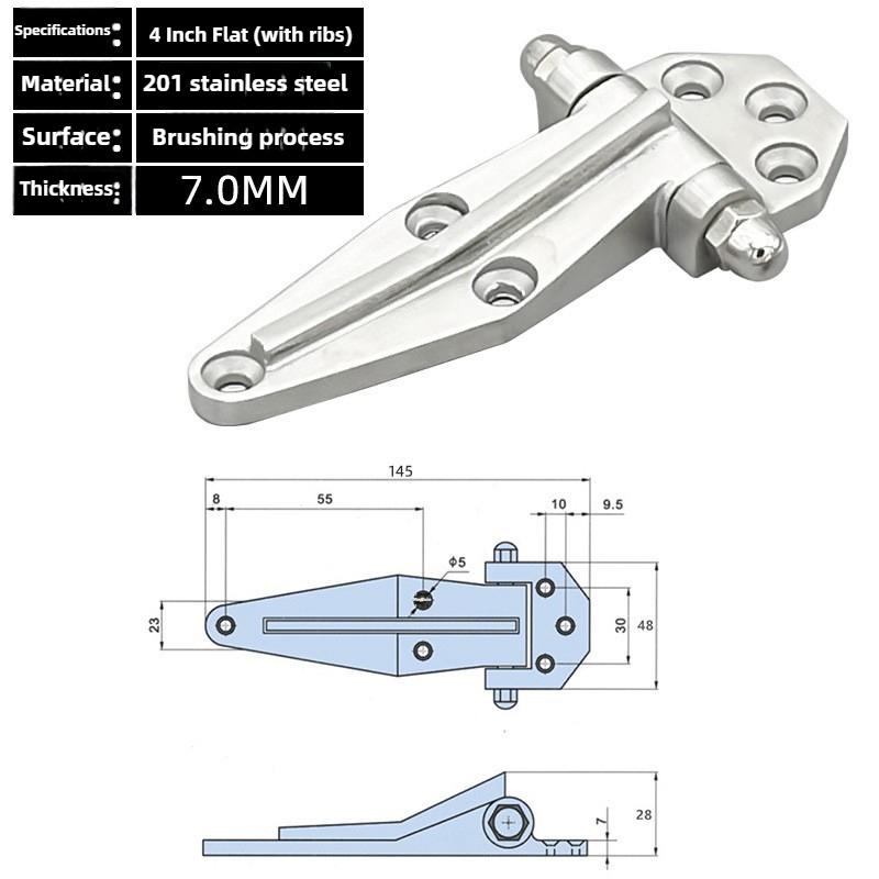 

90° Thickened Hinge 201 304 Stainless Steel Zinc Alloy Brushed Cold Storage Oven Steamer Industrial Right Angle Hinge